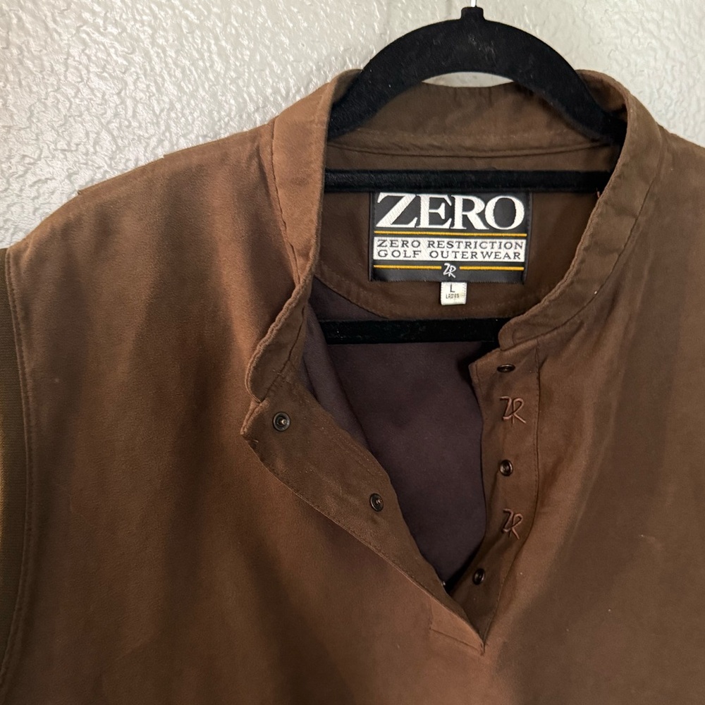 Zero Restriction Suede Golf Vest - image 2